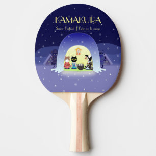 Raquette De Ping Pong La fête de neige d'Edo-Neko