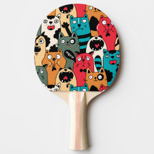 Raquette De Ping Pong La foule des chats