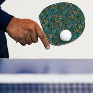 Raquette De Ping Pong La musique vintage du trèfle de la Saint-Patrick