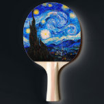 Raquette De Ping Pong La nuit étoilée par Vincent Van Gogh<br><div class="desc">Vincent Van Gogh La Nuit Étoile. Il s'agit d'un ancien chef-d'oeuvre du peintre-maître néerlandais Vincent Van Gogh.Cette peinture de paysage d'art raffiné a une belle,  vibrante,  couleur saturée. Vincent Van Gogh était un peintre impressionniste de poste hollandais. Cette image est du domaine public</div>