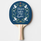 Raquette De Ping Pong La paix règne dans ma maison (Devant)