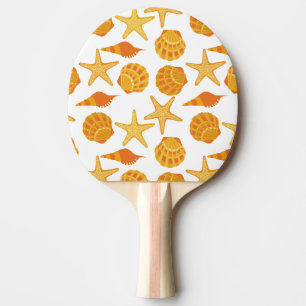 Raquette De Ping Pong La plage orange Shell modèlent