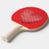 Raquette De Ping Pong La Saint-Valentin aux cœurs rouges (Devant Angle)