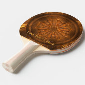 Raquette De Ping Pong La sculpture sur bois (Devant Angle)