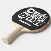 Raquette De Ping Pong La typographie noir et blanc de papa Cool (Devant Angle)
