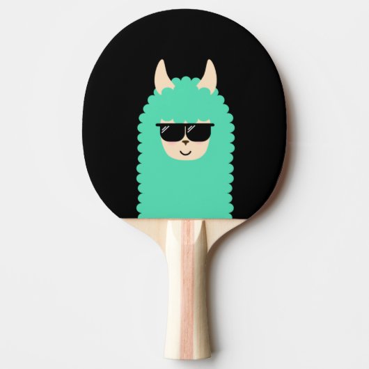 Raquette De Ping Pong Lama semi-transparent frais Emoji (Devant)