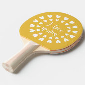 Raquette De Ping Pong L'Amour du Printemps, Petits Coeurs (Devant Angle)