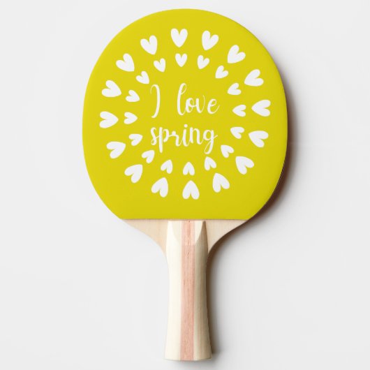 Raquette De Ping Pong L'Amour du Printemps, Petits Coeurs (Dos)