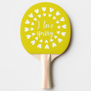 Raquette De Ping Pong L'Amour du Printemps, Petits Coeurs