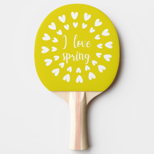 Raquette De Ping Pong L'Amour du Printemps, Petits Coeurs (Devant)