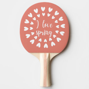 Raquette De Ping Pong L'Amour du Printemps, Petits Coeurs