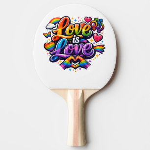 Raquette De Ping Pong L'amour est l'amour – Typographie de la fierté arc