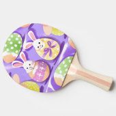 Raquette De Ping Pong lapin avec oeufs de pâques (Côté)