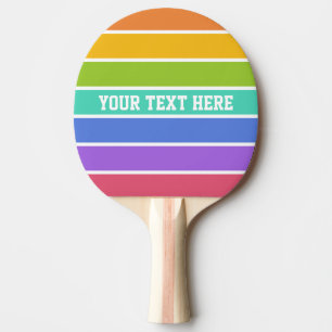 Raquette De Ping Pong L'arc-en-ciel colore la palette faite sur commande