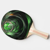 Raquette De Ping Pong L'art Abstrait vert du monde entier (Côté)
