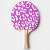 Raquette De Ping Pong Lavande Empreinte de léopard blanche (Devant)