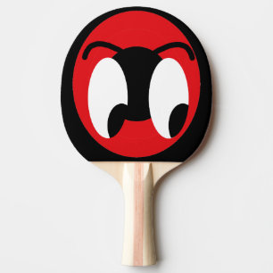 Raquette De Ping Pong Le caractère comique observe des rires drôles