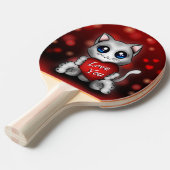 Raquette De Ping Pong Le chaton t'aime (Devant Angle)