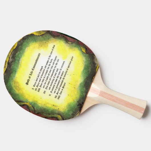 Raquette De Ping Pong Le chemin de vie des commandements (Côté)