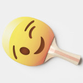 Raquette De Ping Pong Le clin d'oeil Emoji heureux font face à la (Côté)