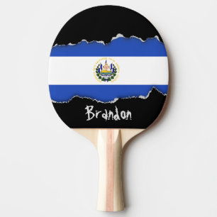 Raquette De Ping Pong Le drapeau du Salvador