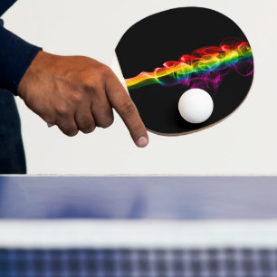 Raquette De Ping Pong Le panache d'énergie arc-en-ciel de SlipperyJoe a
