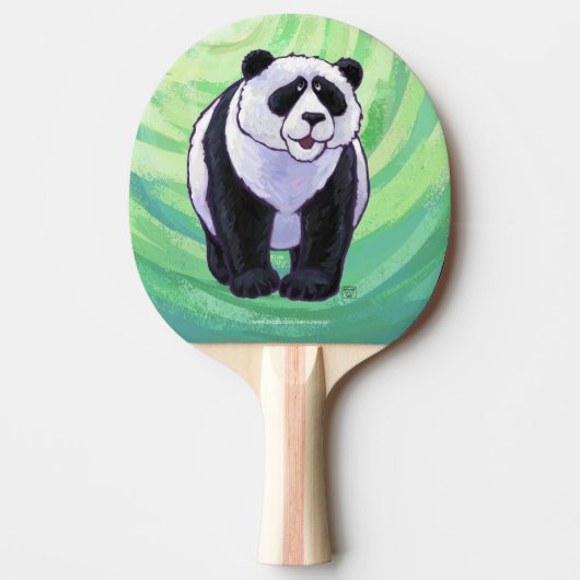 Raquette De Ping Pong Le panda mignon concernent le vert (Devant)