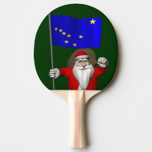 Raquette De Ping Pong Le Père Noël Avec L'Enseigne De L'Alaska