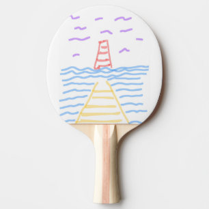 Raquette De Ping Pong Le phare et la jetée