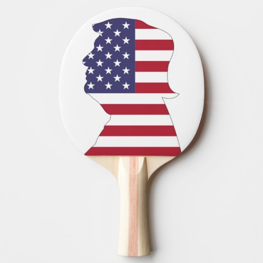 RAQUETTE DE PING PONG LE PRÉSIDENT DONALD TRUMP AMERICAN FLAG (Devant)