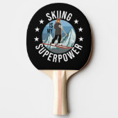 Raquette De Ping Pong Le Ski Est Ma Superpuissance (Dos)