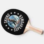 Raquette De Ping Pong Le Ski Est Ma Superpuissance (Côté)