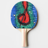 Raquette De Ping Pong "Le son du rouge" Ping Paddle Abstrait (Dos)