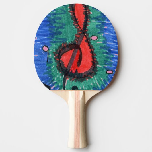 Raquette De Ping Pong "Le son du rouge" Ping Paddle Abstrait (Devant)