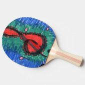 Raquette De Ping Pong "Le son du rouge" Ping Paddle Abstrait (Côté)