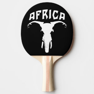 Raquette De Ping Pong Le visage des éléphants africains Afrique