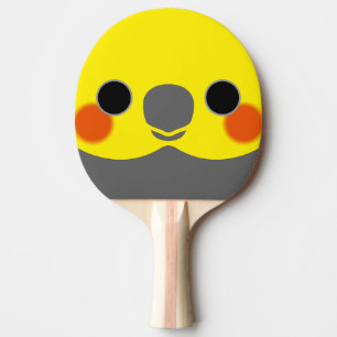 Raquette De Ping Pong Le visage d'un cockatiel mâle gris normal
