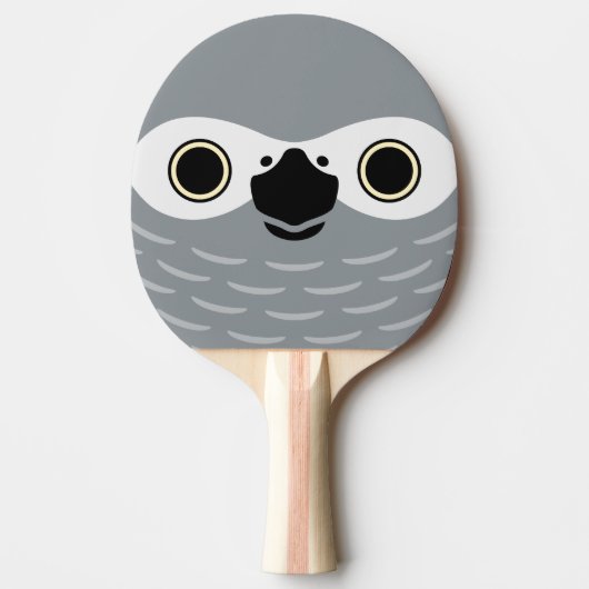 Raquette De Ping Pong Le visage d'un perroquet gris africain (Devant)