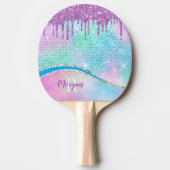 Raquette De Ping Pong Lecteurs de Parties scintillant pourpre, Iridescen (Devant)