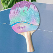 Raquette De Ping Pong Lecteurs de Parties scintillant pourpre, Iridescen