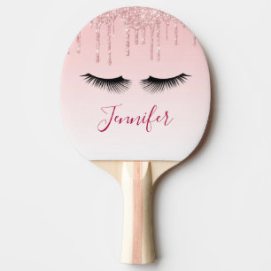 Raquette De Ping Pong Lecteurs de Parties scintillant rose moderne et ci