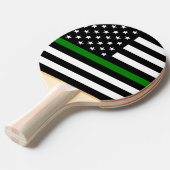 Raquette De Ping Pong Légère ligne verte : Anciens combattants patriotiq (Devant Angle)