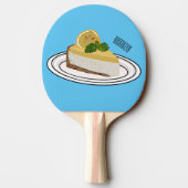 Raquette De Ping Pong Lemon cheesecake cartoon illustration (Dos)