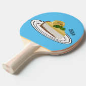 Raquette De Ping Pong Lemon cheesecake cartoon illustration (Devant Angle)