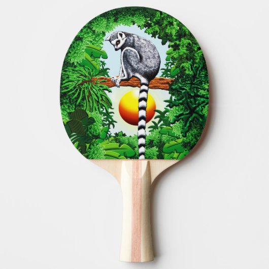 Raquette De Ping Pong Lémur de Madagascar (Devant)