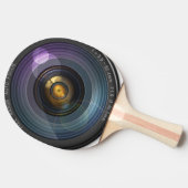 Raquette De Ping Pong Lentille de caméra amusante ronde (Côté)