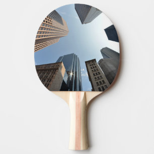 Raquette De Ping Pong lentille de Poisson-oeil du bâtiment, Boston, USA