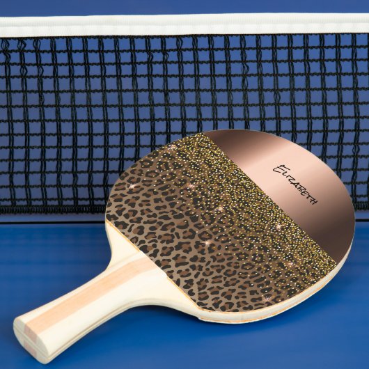 Raquette De Ping Pong Leopard brun noir nom élégant (Insitu)