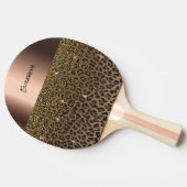Raquette De Ping Pong Leopard brun noir nom élégant (Côté)