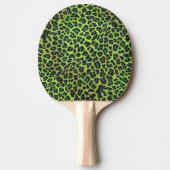 Raquette De Ping Pong Léopard noir et vert (Devant)